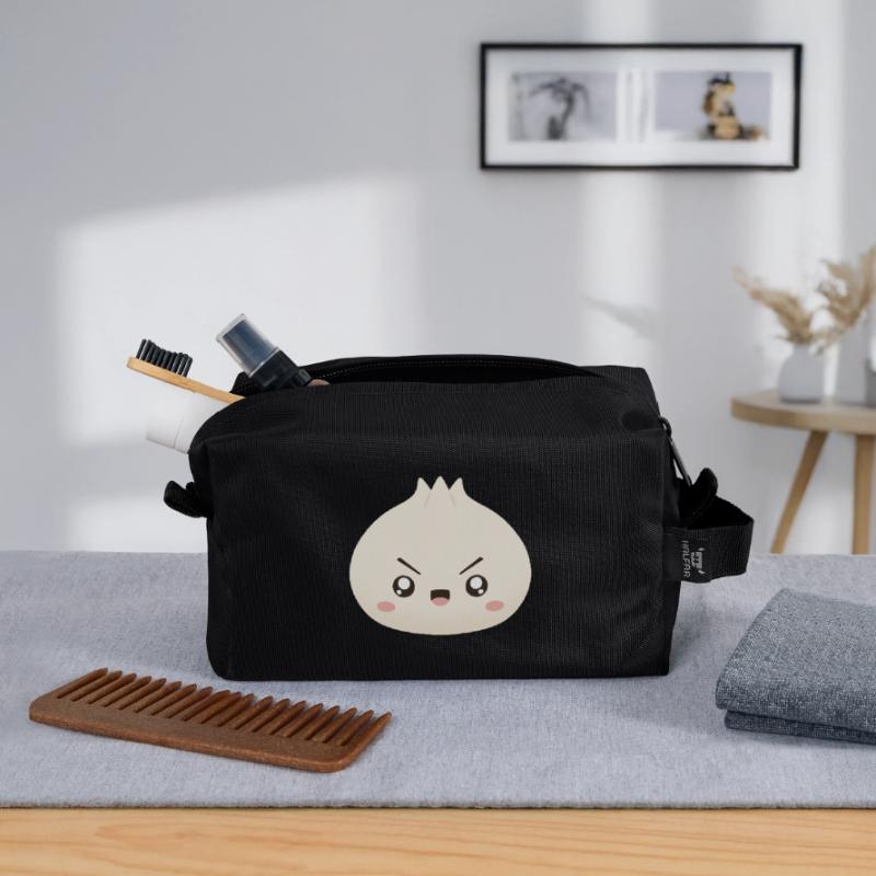 Grumpy Dumpling Cute Mascot Recycled Toiletry Zip Bag