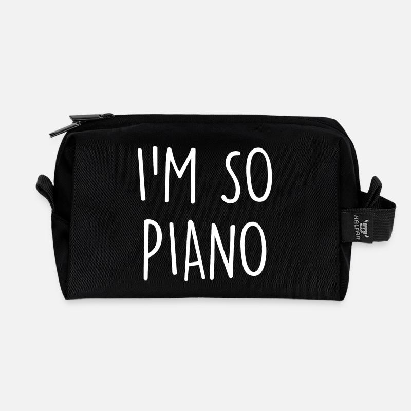 Piano Klavier - Recycelte Kulturtasche - Schwarz