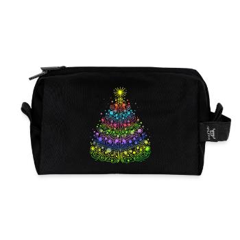 Christmas tree - Recycled Toiletry Zip Bag - black - Front