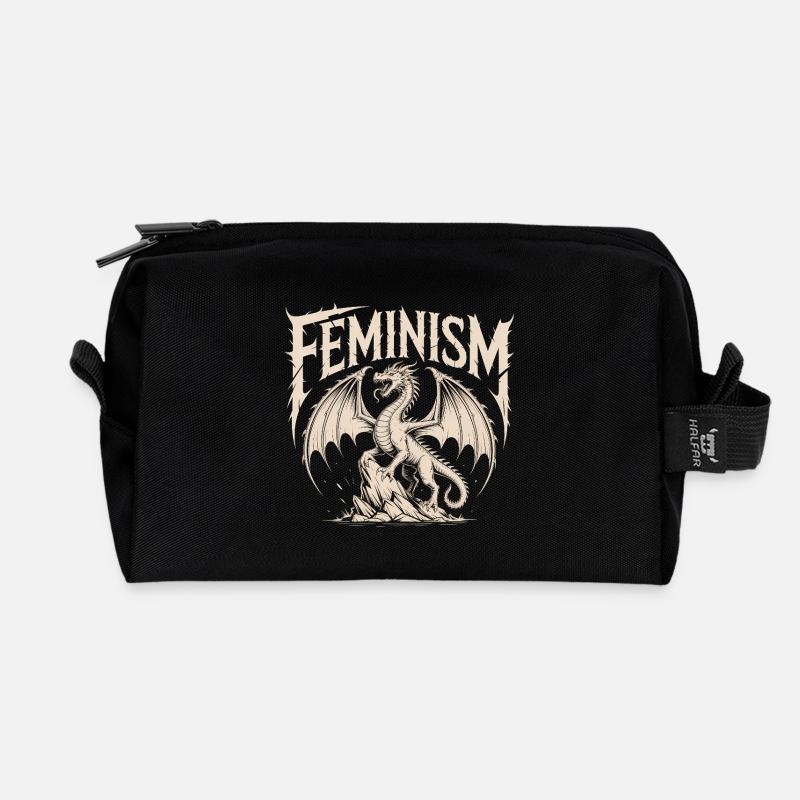 Feminist - Feminism Logo T-Shirt - Recycelte Kulturtasche - Schwarz