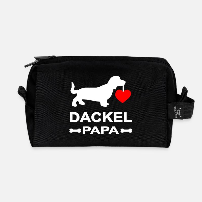 Teckel - Trousse de toilette en tissu recyclé - noir