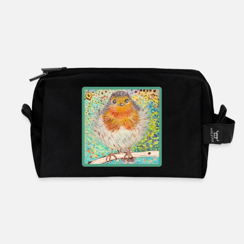 Robin - Recycled Toiletry Zip Bag - black