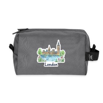 London Skyline Big Ben Parliament Bridge Kunst - Recycelte Kulturtasche - Anthrazit - Vorne