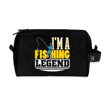 Pêcheur sportif pêcheur pêcheur Pêcheur Dit - Trousse de toilette en tissu recyclé - noir - Devant