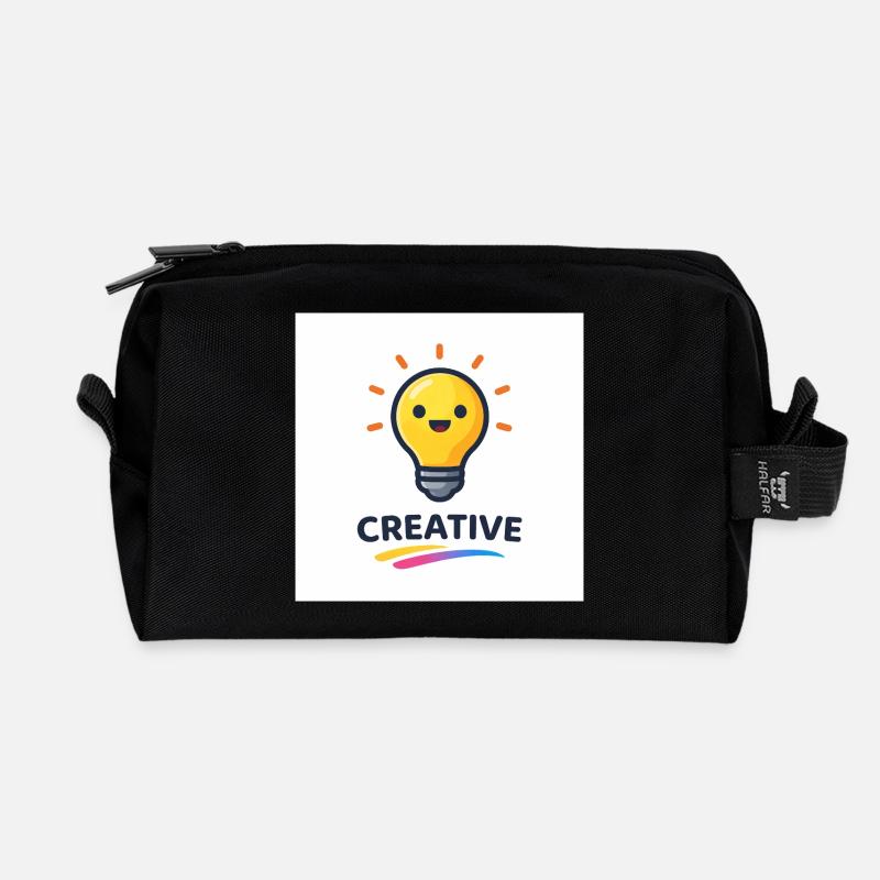Conception créative d’éclairs lumineux - Trousse de toilette en tissu recyclé - noir