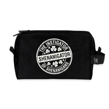 Instigator of Shenanigans Funny Irish  - Recycled Toiletry Zip Bag - black - Front