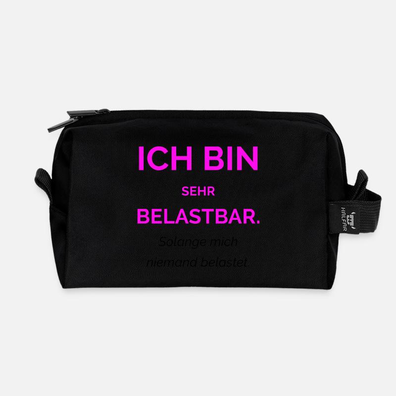 I'm very resilient. As long as no one has me - Recycled Toiletry Zip Bag - black