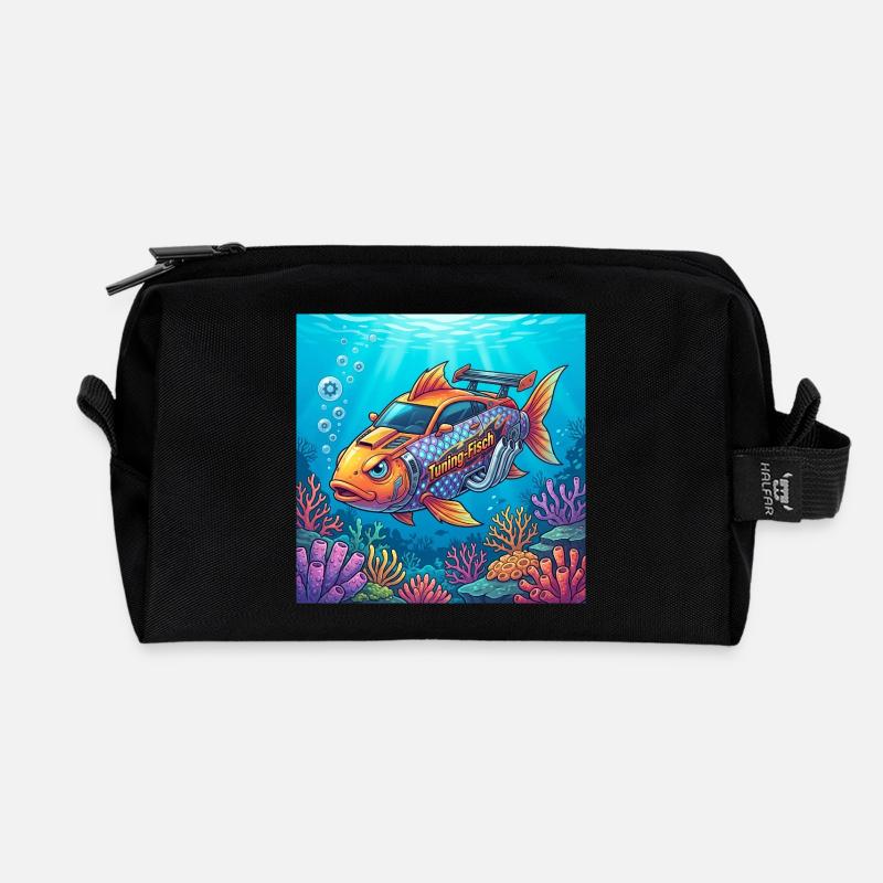 Tuning Fisch - Recycelte Kulturtasche - Schwarz