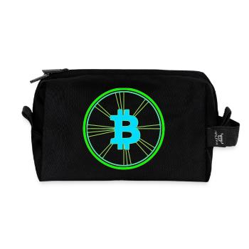 Bitcoin Wireframe Speed Future Vektor - Recycelte Kulturtasche - Schwarz - Vorne
