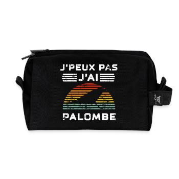 Ich kann nicht, ich habe den Palombe-Retro-Bogen - Recycelte Kulturtasche - Schwarz - Vorne