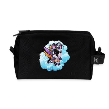 Little Unicorn Pony Cloud Flight - Recycled Toiletry Zip Bag - black - Front