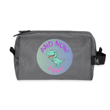 AND NOW RAWR - Dino - Trousse de toilette en tissu recyclé - anthracite - Devant