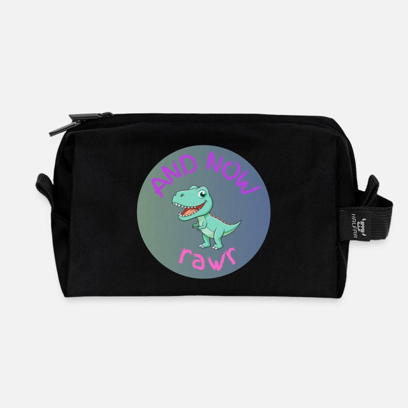 UND JETZT RAWR - Dino - Recycelte Kulturtasche - Schwarz