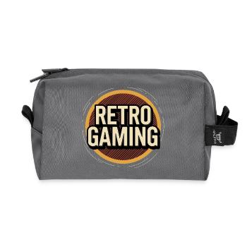 Retro Gaming - Recycelte Kulturtasche - Anthrazit - Vorne