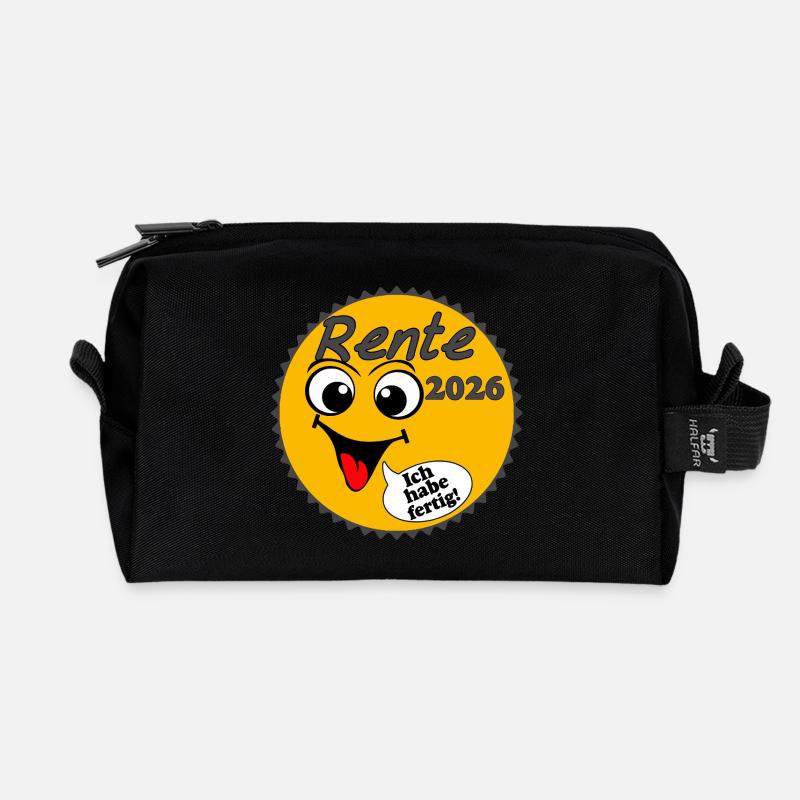 Rente 2026 Sonnenschein Ich habe ... - Recycelte Kulturtasche - Schwarz