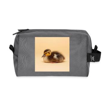 Goldenes Küken auf cremefarbenem Hintergrund - Recycelte Kulturtasche - Anthrazit - Vorne