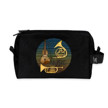 Musical instruments - Recycled Toiletry Zip Bag - black - Front
