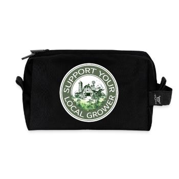 Soutenez votre producteur local - Trousse de toilette en tissu recyclé - noir - Devant