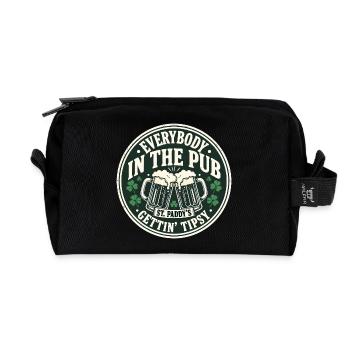 Pub Toast St Paddy's Tipsy Tee - Recycled Toiletry Zip Bag - black - Front