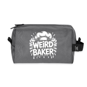 Weird Baker - Recycled Toiletry Zip Bag - anthracite - Front