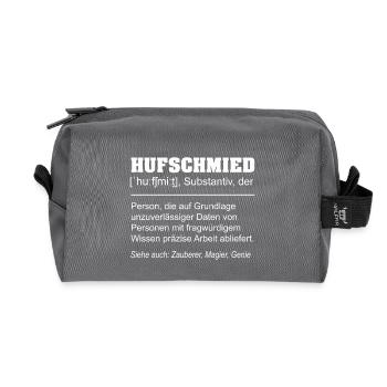 Farrier Definition Funny - Recycled Toiletry Zip Bag - anthracite - Front