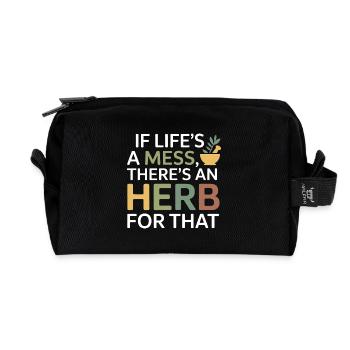 Certified Clinical Botanical Specialist Apparel  - Recycled Toiletry Zip Bag - black - Front