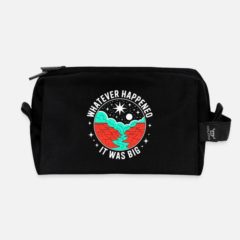 Whatever Happened It Was Big – Cosmic Scene - Recycelte Kulturtasche - Schwarz