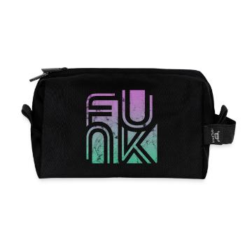 Funk Vintage - Recycled Toiletry Zip Bag - black - Front