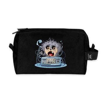 Kuschelige Monsterboombox - Recycelte Kulturtasche - Schwarz - Vorne