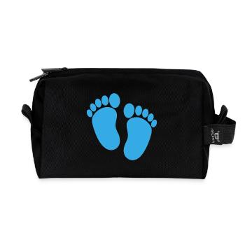 Pieds de bébé - Trousse de toilette en tissu recyclé - noir - Devant
