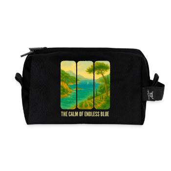 Die Ruhe des blauen Horizonts - Recycelte Kulturtasche - Schwarz - Vorne