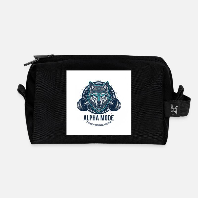 ALPHA_MODE_WOLF - Trousse de toilette en tissu recyclé - noir