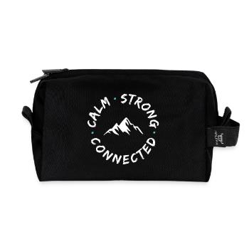 Logo du district Mountain Connection - Trousse de toilette en tissu recyclé - noir - Devant