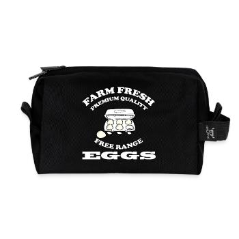 Oeuf - Trousse de toilette en tissu recyclé - noir - Devant
