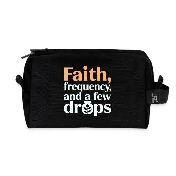 Certified Clinical Frequency Specialist Apparel  - Recycled Toiletry Zip Bag - black - Front
