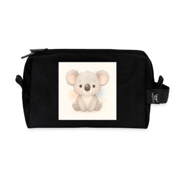 Kindermotiv_Koala - Recycled Toiletry Zip Bag - black - Front