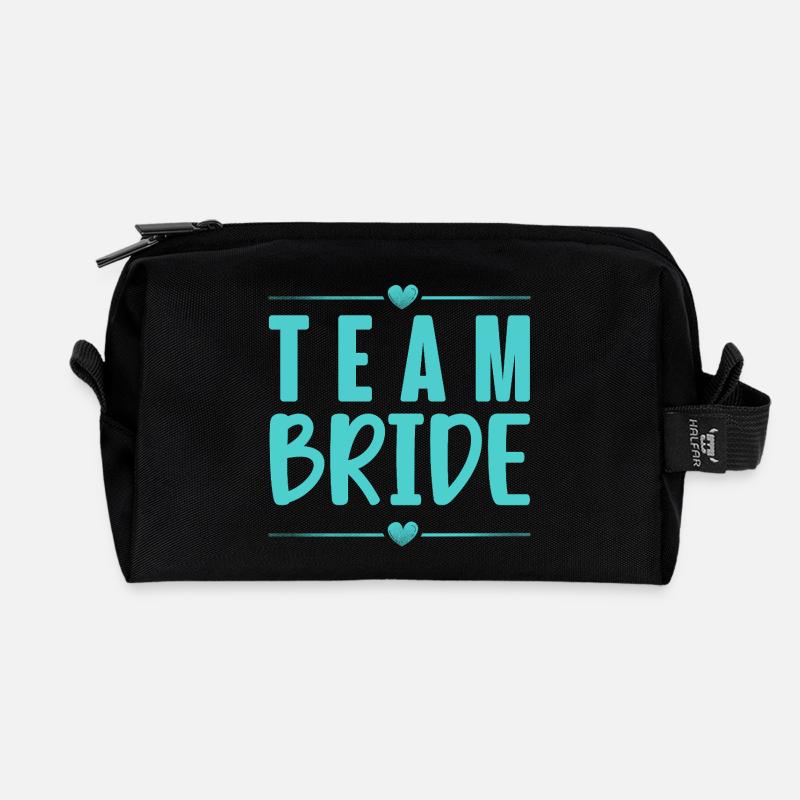 Team Braut JGA - Recycelte Kulturtasche - Schwarz