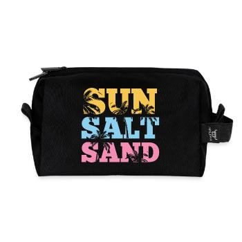 Sommerzeit - Sonne, Salz und Sand - Recycelte Kulturtasche - Schwarz - Vorne