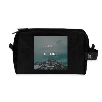 Offline in the mountains - Recycled Toiletry Zip Bag - black - Front
