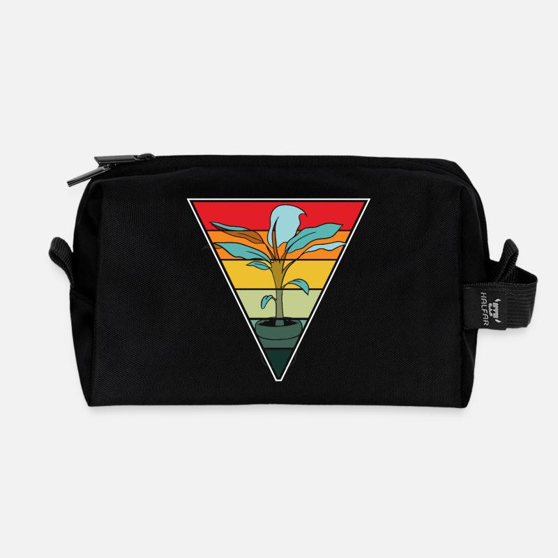 Vintage Plant Lover Plants Succulent Flower - Recycelte Kulturtasche - Schwarz