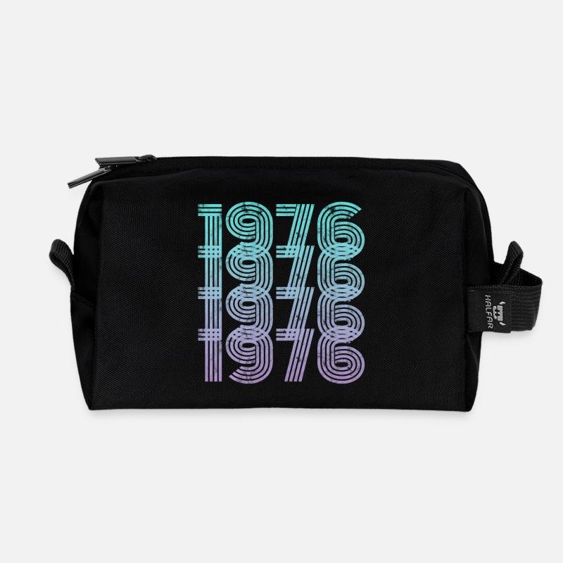 Vintage 1976 - Recycelte Kulturtasche - Schwarz