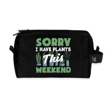 Plant Lover Plants This Weekend - Recycled Toiletry Zip Bag - black - Front