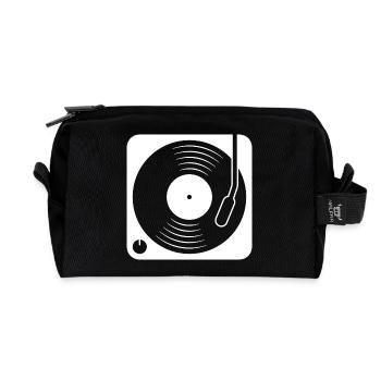 Plattenspieler mit Vinylalbum - Recycelte Kulturtasche - Schwarz - Vorne