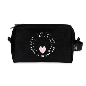 Love-Is-In-The-Air Design - Recycled Toiletry Zip Bag - black - Front