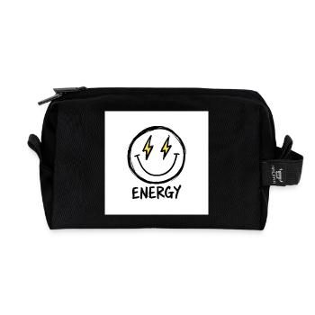 Lightning Smile Energy Tee - Recycelte Kulturtasche - Schwarz - Vorne