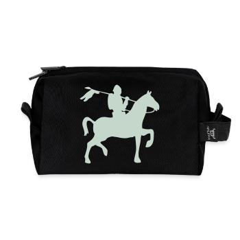 Ritter Krieger auf ein Pferd - Recycelte Kulturtasche - Schwarz - Vorne