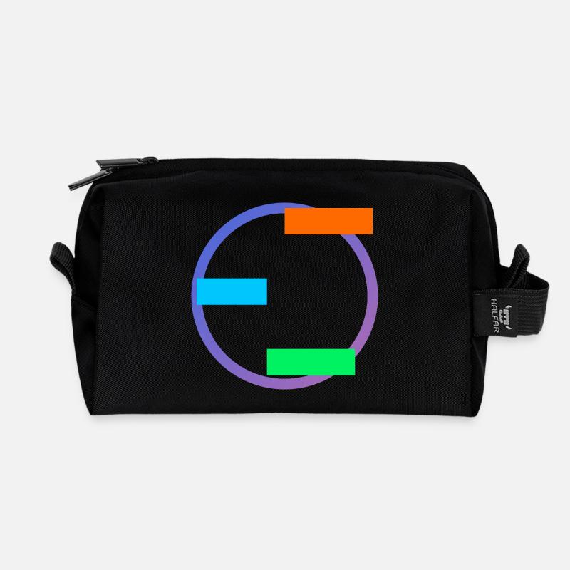 Geometric Balance - Recycelte Kulturtasche - Schwarz