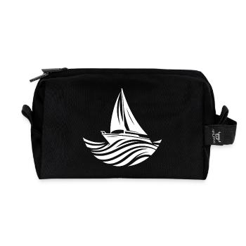 Nautische Segel Ästhetik für Ocean Wellen Fans - Recycelte Kulturtasche - Schwarz - Vorne