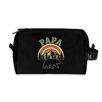 PAPA Mountain Retro Nature - Recycled Toiletry Zip Bag - black - Front