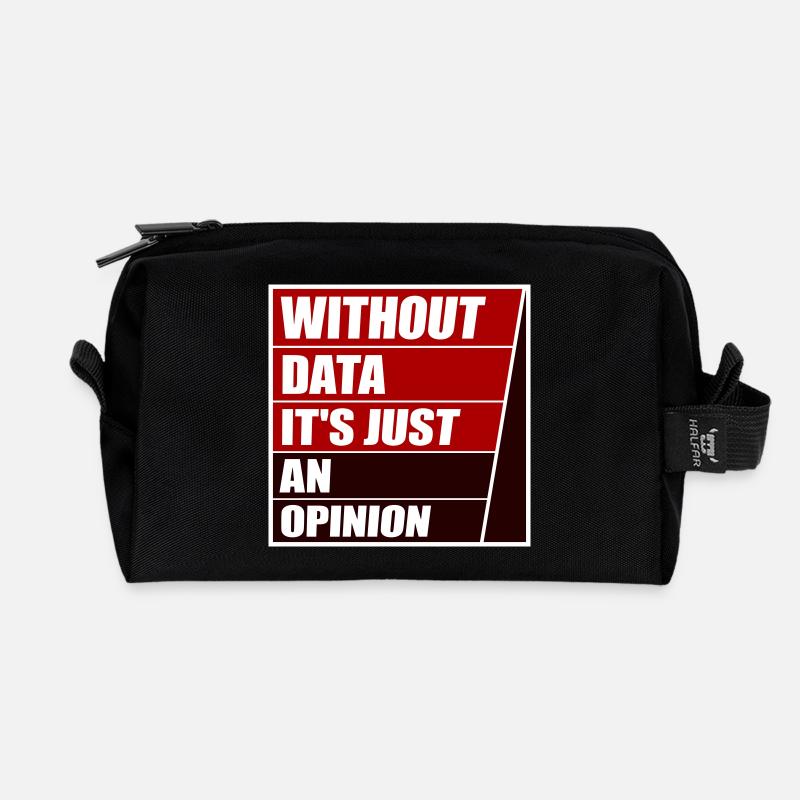 Without Data It's Just An Opinion Statistik Nerd - Recycelte Kulturtasche - Schwarz
